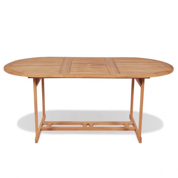 Mesa de jardín de madera de teca maciza 180x90x75 cm Mesa de jardín de madera de teca maciza 180x90x75 cm D
