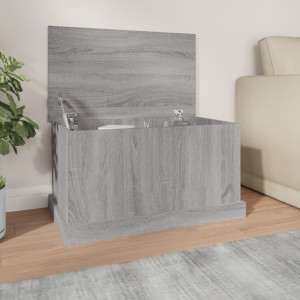 Baúl almacenaje madera contrachapada gris sonoma 70x40x38 cm D