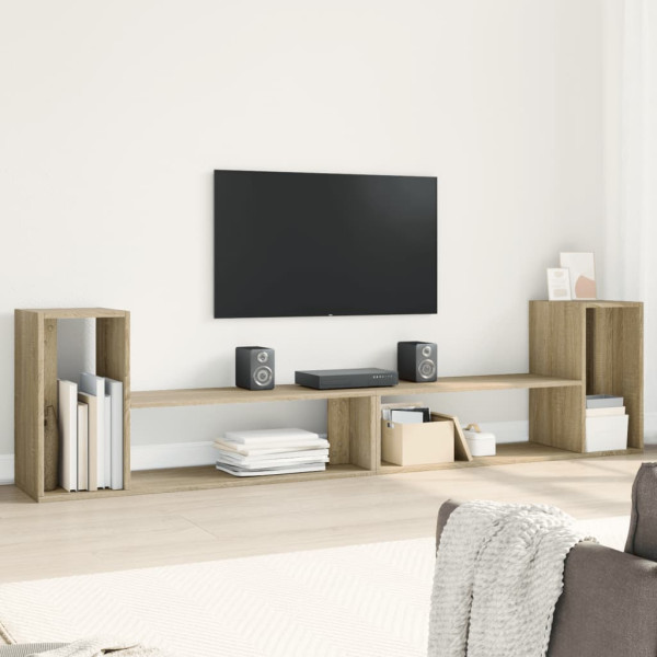 Muebles de TV 2 uds madera ingeniería roble Sonoma 100x30x50 cm D