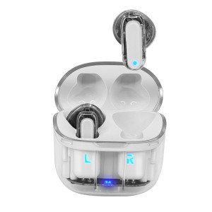 Auriculares Stereo Bluetooth Dual Pod Earbuds COOL Crystal Blanco D