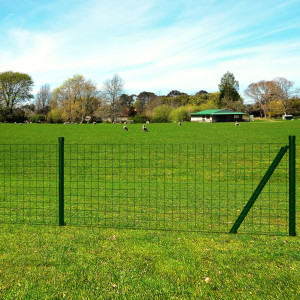 Conjunto de cerca euro em aço verde 10x0,8 m D