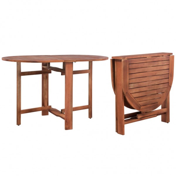 Mesa de jardim em madeira maciça de acácia 120x70x74 cm D
