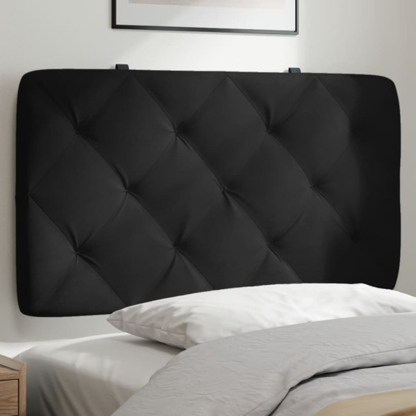 Cabecero de cama acolchado terciopelo negro 90 cm D