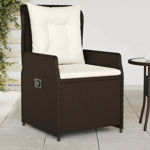 Poltronas de jardim 2 unidades de rattan sintético marrom D