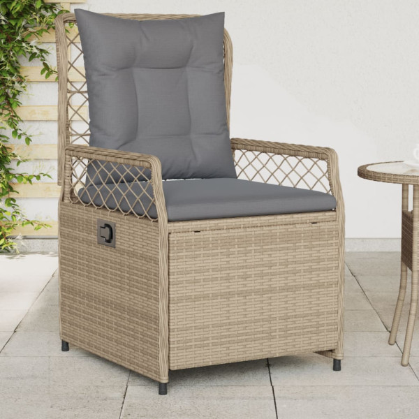 Poltronas de jardim 2 unidades de rattan sintético bege D