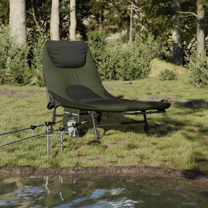 Tumbona de pesca con patas para barro ajustable plegable verde D