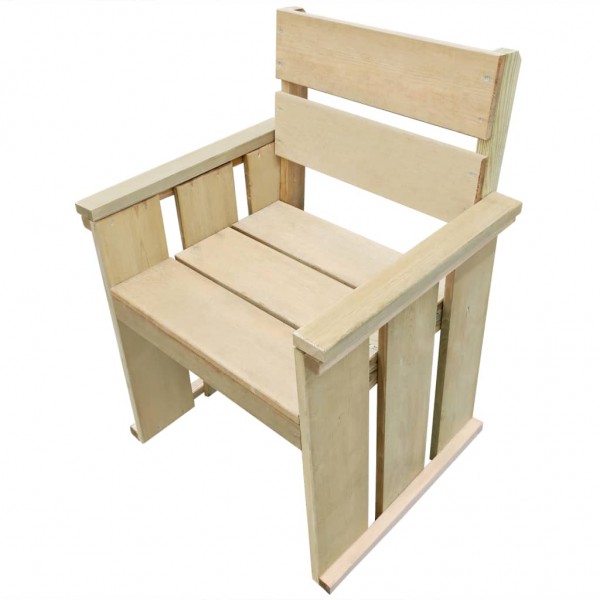 Cadeira de jardim de madeira de pinho impregnada D
