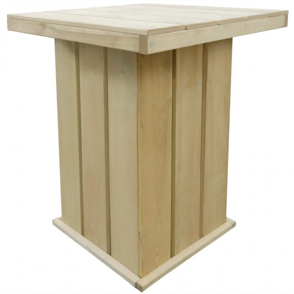 Mesa de bar de madera de pino impregnada 75x75x110 cm D