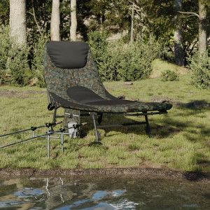 Tumbona de pesca patas para barro ajustables plegable camuflaje D