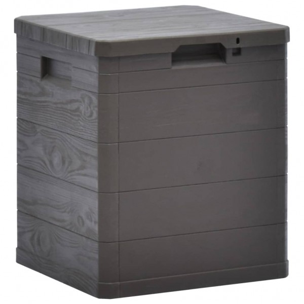 Caja de almacenamiento de jardín 90 L marrón D