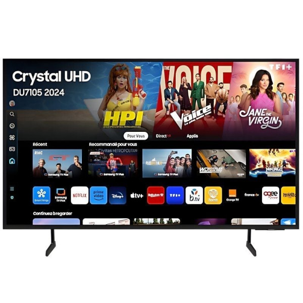 Smart TV SAMSUNG Crystal 85" LED 4K UHD TU85DU7105 negro D