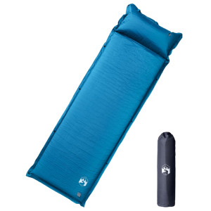 Colchón de camping autoinflable con almohada integrada turquesa D