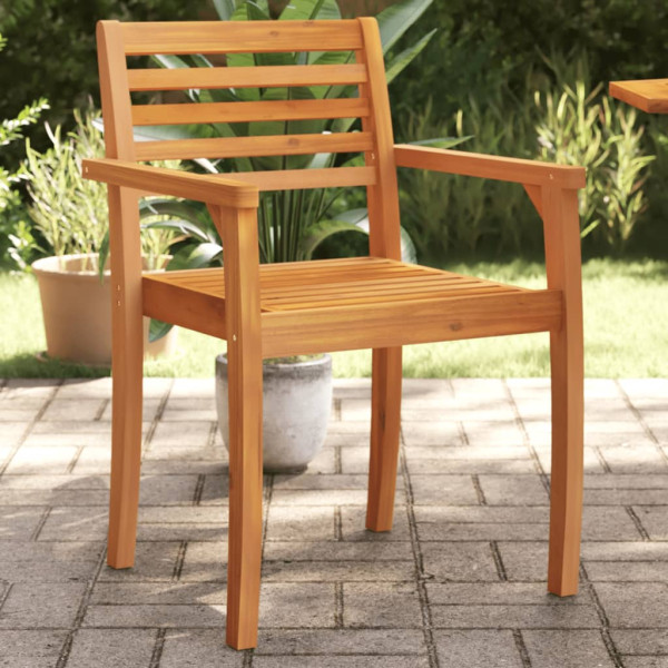 Sillas de jardín 6 uds madera maciza de acacia 59x55x85 cm D