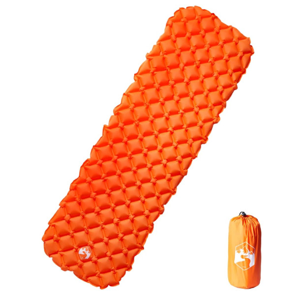 Colchão inflável de camping laranja 190x58x6 cm D