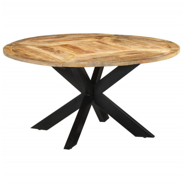 Mesa de comedor madera maciza de mango sin tratar Ø150x76 cm D