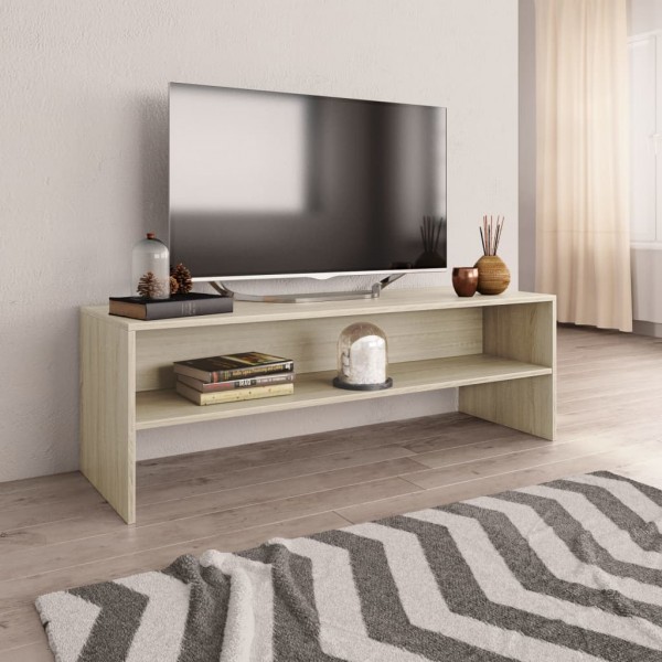 Mueble de TV madera contrachapada roble Sonoma 120x40x40cm D