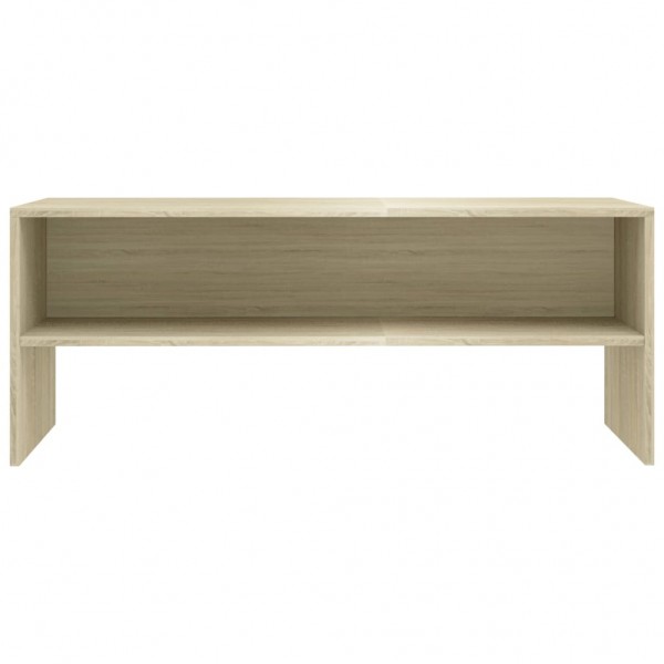 Mueble de TV madera contrachapada color roble 100x40x40cm M 4