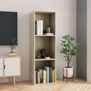 Estantería libros/mueble TV contrachapada roble 36x30x114 cm D