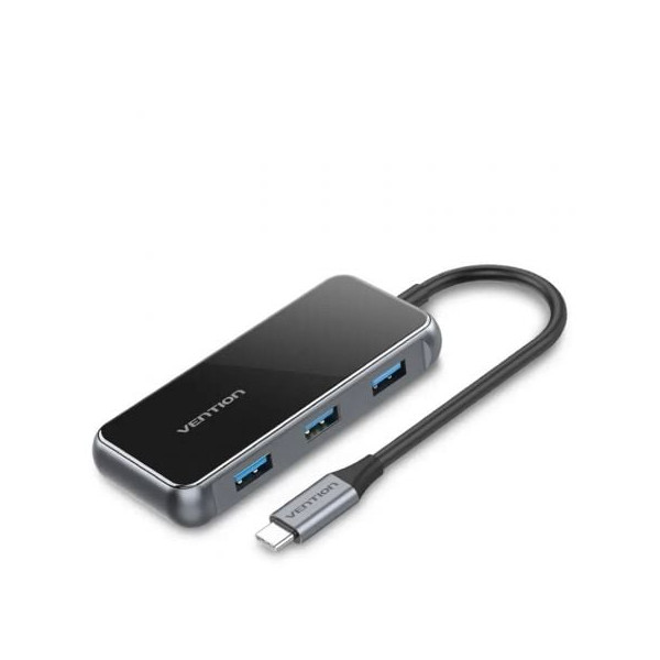 Docking usb tipo-c vention tffhb/ 1xhdmi 4k/ 3xusb/ 1xrj45/ 1xusb tipo-c pd/ gris D