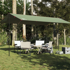Lona de camping impermeable verde 500x294 cm D