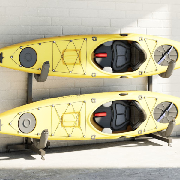 Soporte para 2 kayaks acero 250x57x127.5 cm D