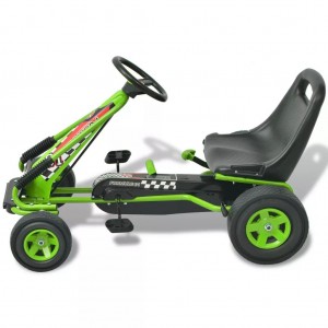 Kart de pedais com assento ajustável verde H