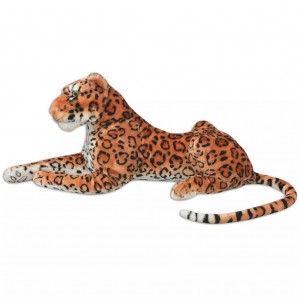 Leopardo de peluche. castanho. XXL H