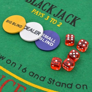 Conjunto de póquer/blackjack com 600 fichas em alumínio H