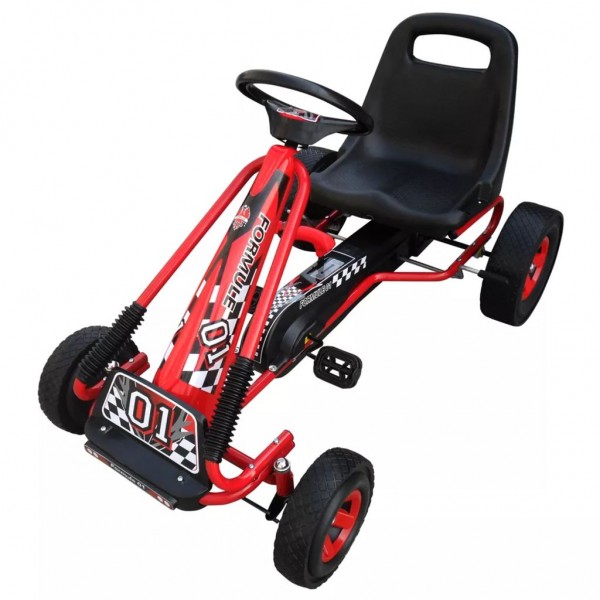 Kart para niños con pedales rojo D
