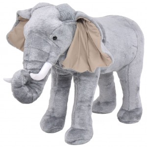 Elefante de peluche de pie gris XXL D