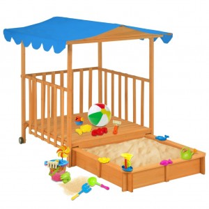 Casa de jogos para crianças com arenito madeira abeto azul UV50 D