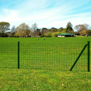 Euro Valla de acero verde 10x0.8 m D