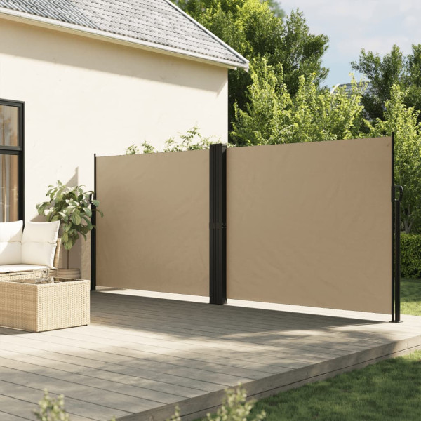 Toldo lateral retráctil beige 160x600 cm D