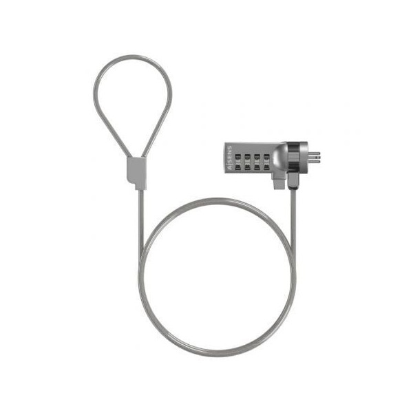 Cable de seguridad Aisens 1.5m ASLK-D40N01-SL gris D