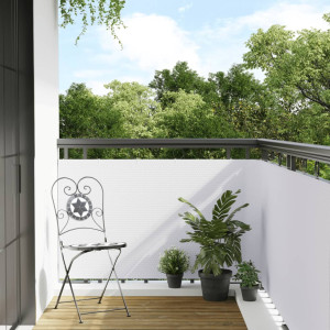 Toldo para balcón ratán sintético blanco 600x90 cm D