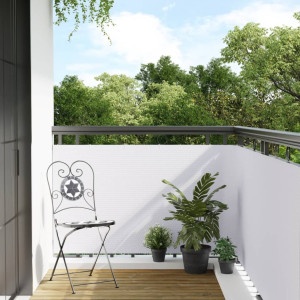 Toldo de varanda em rattan sintético branco 1000x100 cm D