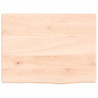 Estante de pared madera maciza de roble sin tratar 40x30x2 cm 4