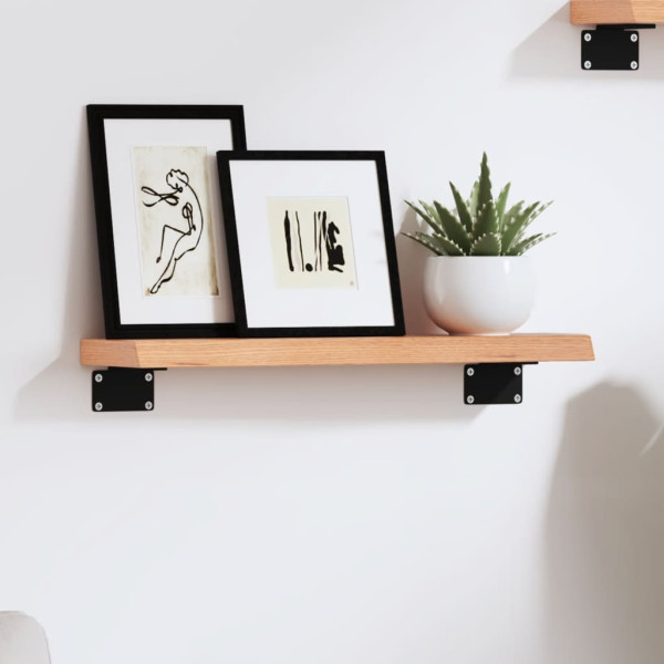 Estante de pared madera de roble tratada marrón claro 40x10x2cm D