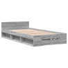 Cama con cajón madera de ingeniería gris Sonoma 90x200 cm 2