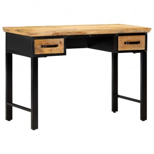 Mesa escritorio madera maciza de mango 110x50x76 cm D