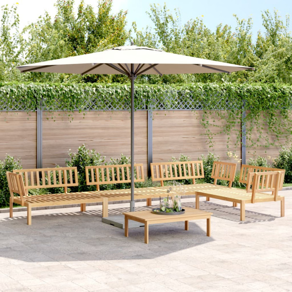 Set de sofás de palets de jardín 5 pzas madera maciza de acacia Set de sofás de palets de jardín 5 pzas madera maciza de acacia D