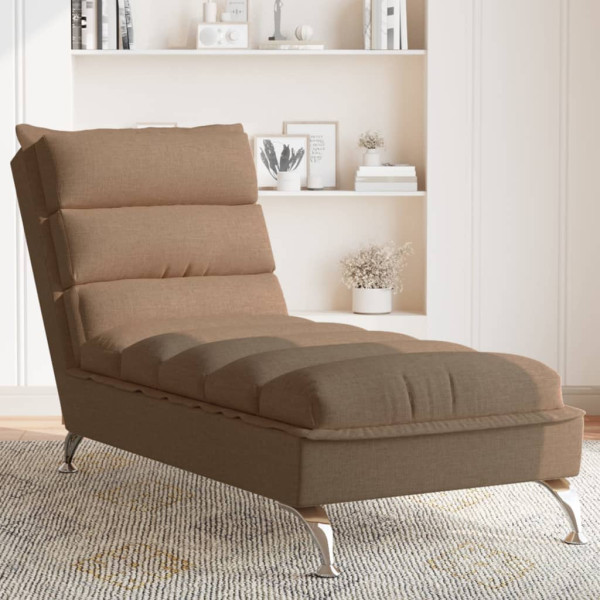 Sofá divan com almofadas de tecido marrom Sofá divan com almofadas de tecido marrom D