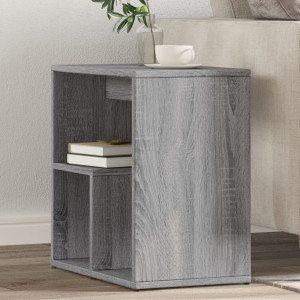 Mesa auxiliar de madera contrachapada gris Sonoma 50x30x50 cm D