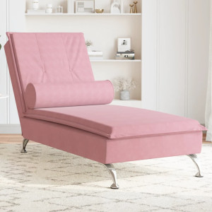 Massagem de divan sofá com almofada de veludo rosa D