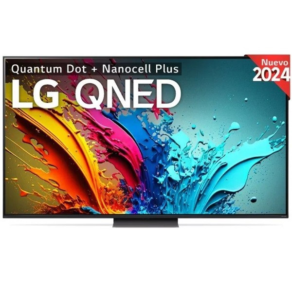 Smart TV LG 65" QNED 4K UHD 65QNED87T6B preto D