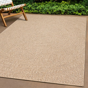 Alfombra ZIZUR aparência de juta interior e exterior 80x250 cm D