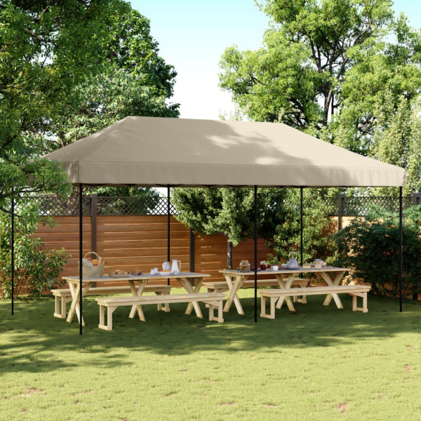 Tienda de fiesta plegable Pop-Up taupe 580x292x315 cm D