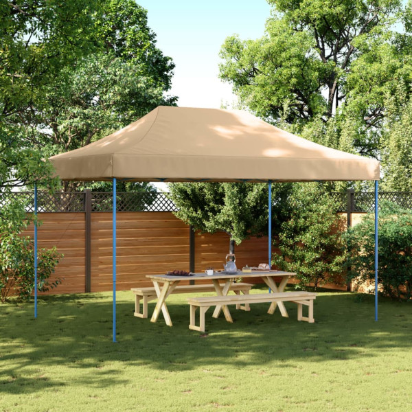 Tenda de festa dobrável pop-up bege 440x292x315 cm D