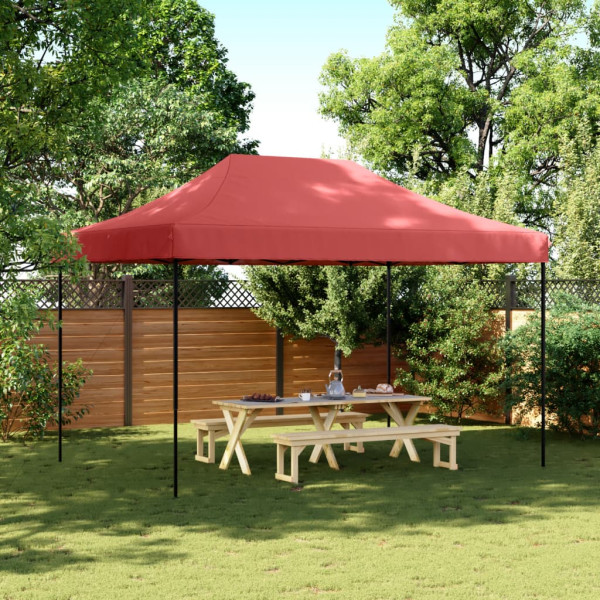 Tenda de festa dobrável Pop-Up Borgonha 410x279x315 cm D