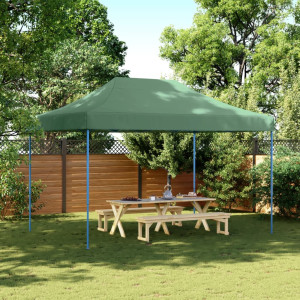 Tienda de fiesta plegable Pop-Up verde 410x279x315 cm D